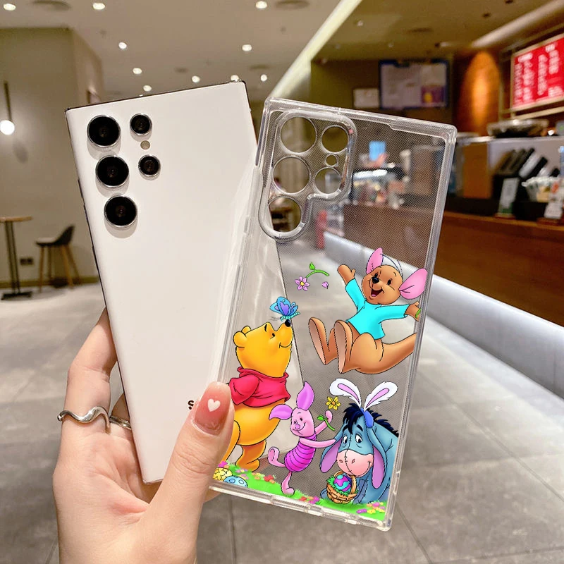 Disney Cute Animals Mickey For Samsung A73 A72 A54 A53 A52S A15 A34 A33 A32 A25 Transparent Silicone Phone Case