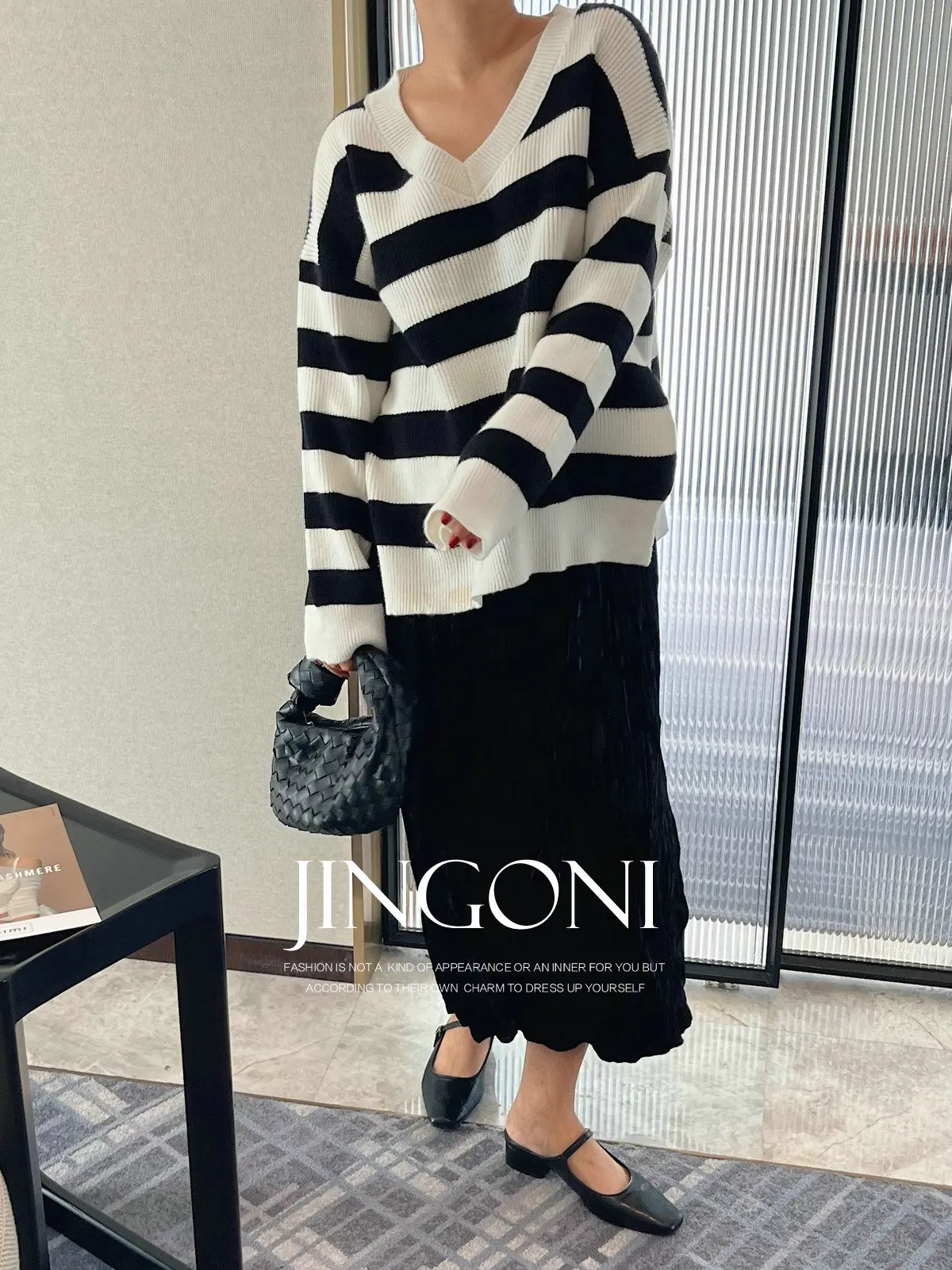 Striped Pullover Sweater Crop Blouse Woman Clothing 2024 Autumn Fall Y2k Tops Knitwear Long Sleeve Korean Fashion Style Luxury