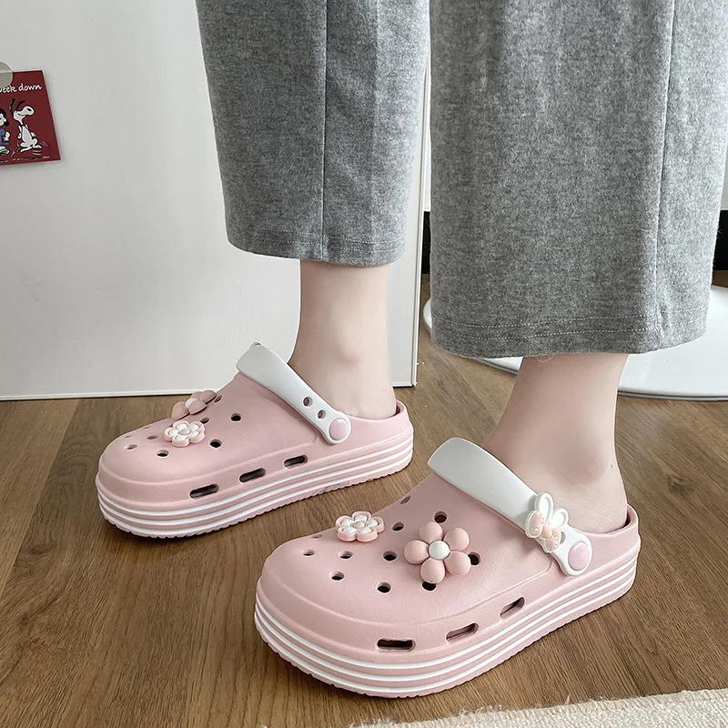 Fashion Sandals Waterproof Slippers Women Shoes Summer Outdoor Slides Soft Sole Garden Shoes Indoor Nursing Clogs Sandals