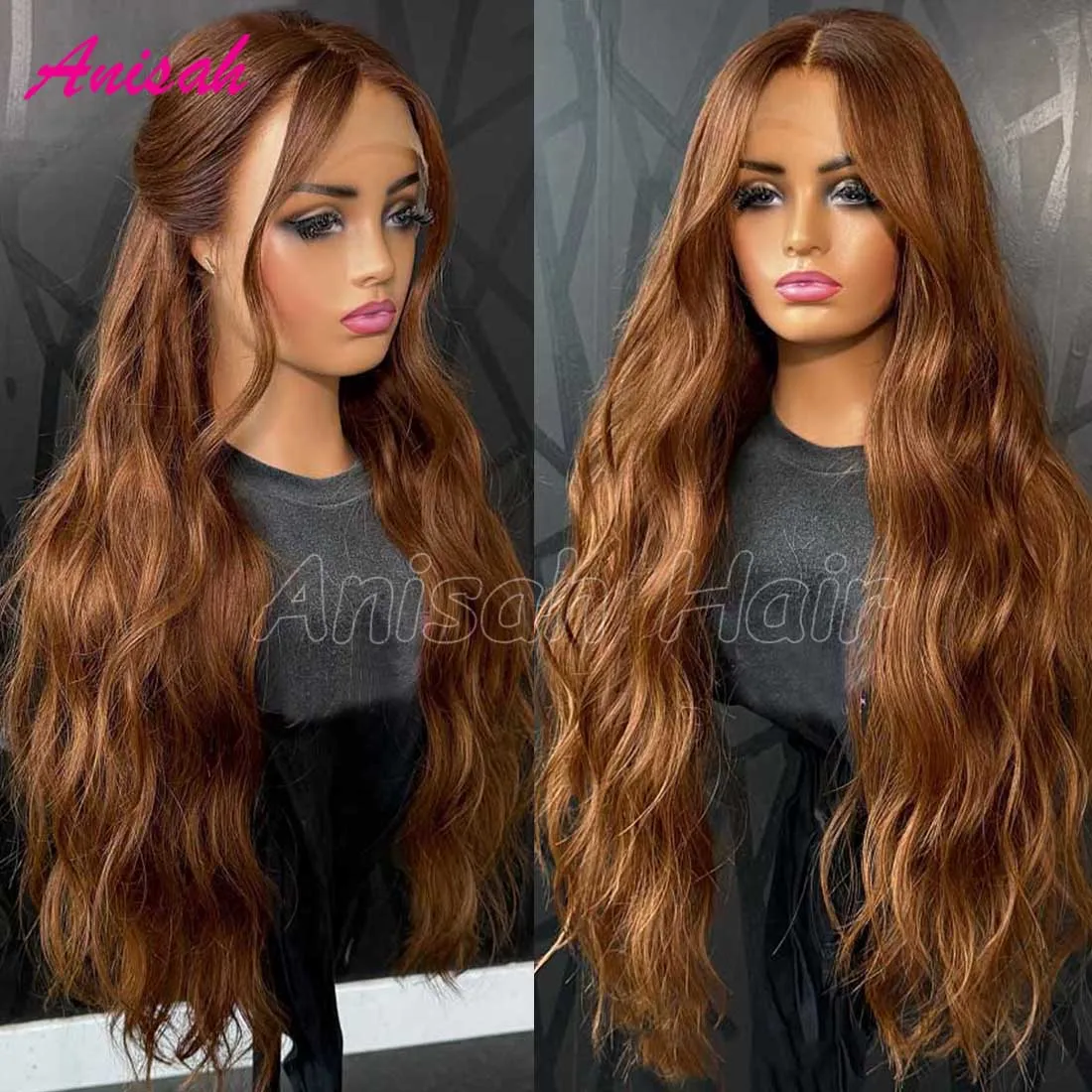 Brazilian Hair 13x4 13x6 Glueless Human Hair Wigs Brown Colored Lace Front Wigs for Women Lace Closure Wigs Pre Plucked