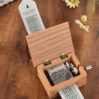ABWY-15 Tone DIY Hand-Cranked Music Box Wooden Box With Hole Puncher And Paper Tapes Musical Instruments For Music Lovers