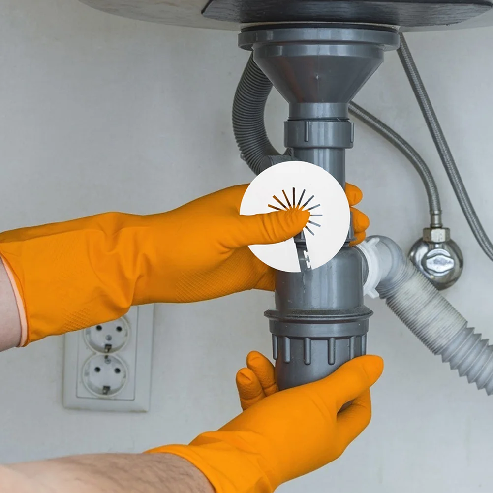 

12Pcs Decorative Hose Cover White PP Plastic Pipe Concealer for Wall Radiator Water Drain Pipes PVC Flange Collar