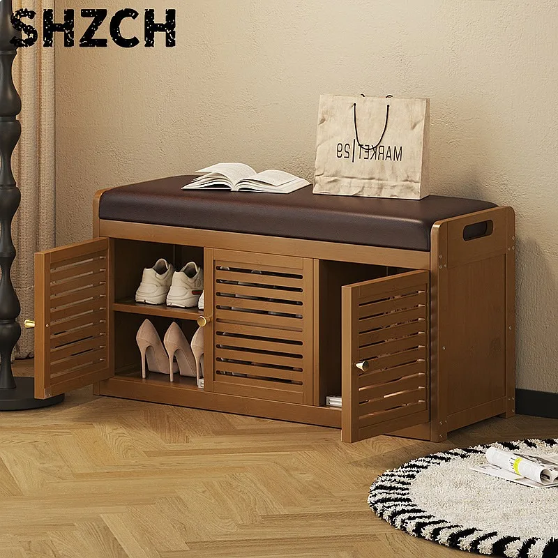 Luxury Wall Mounted Shoe Bench with Storage Slim Entryway Shoe Rack & Seat Organizer for Hallway