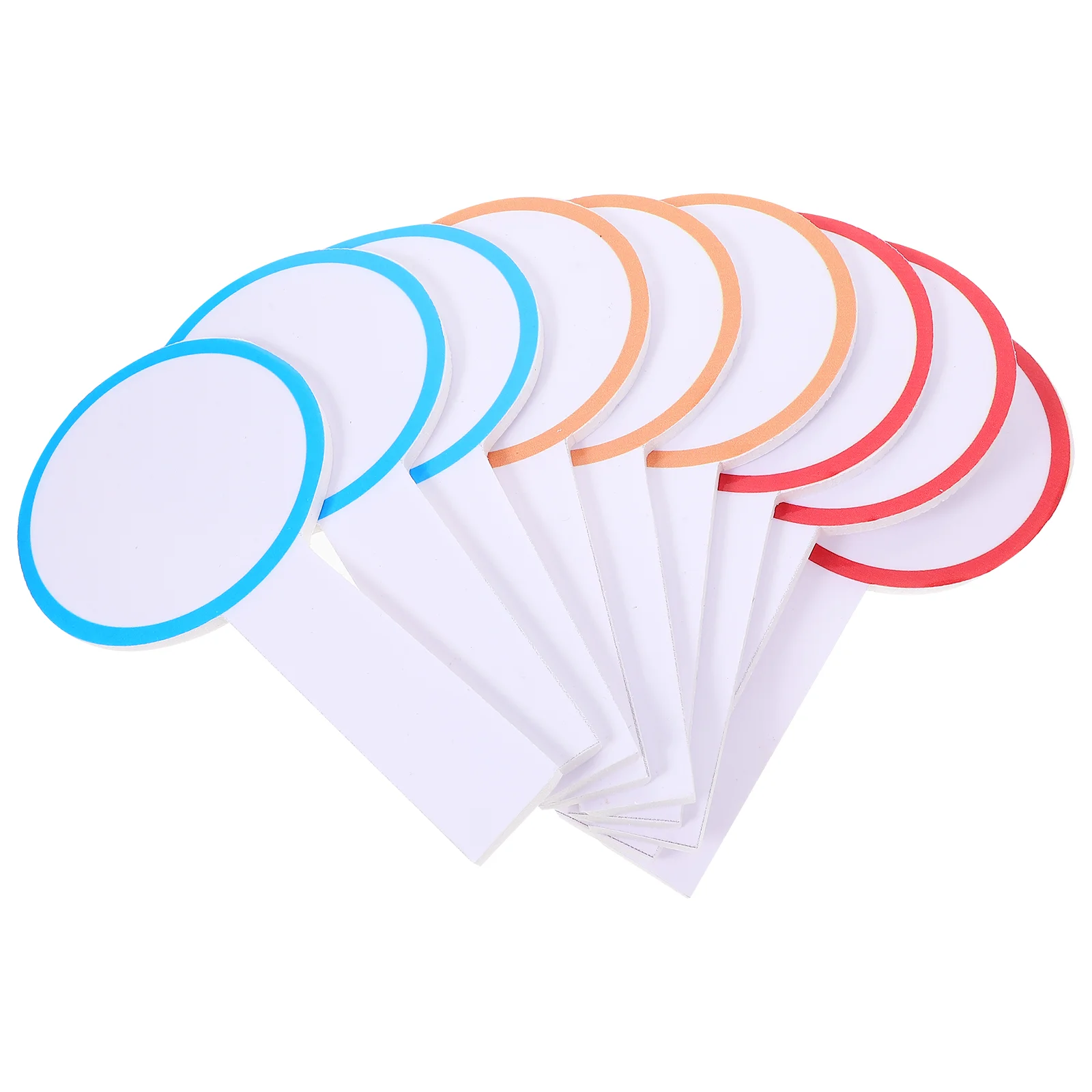 Mini Blank Calling Board Auction Children's Classroom Voting Mixed Colors 20pcs Dry Erase Paddles