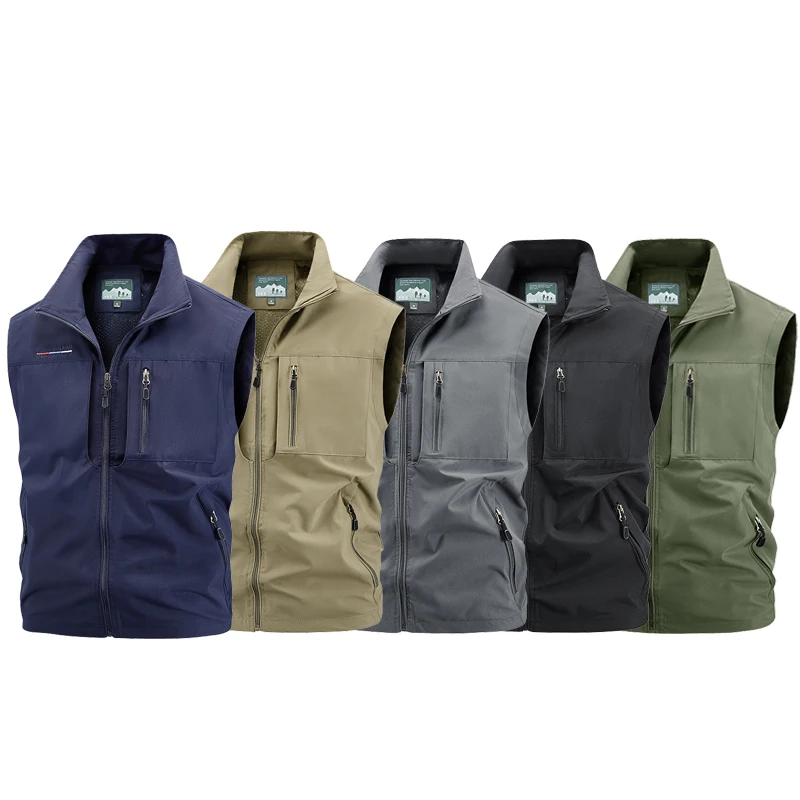 

Men's Outdoor Fishing Vest Sleeveless Jacket Camping Hiking Mesh Lined Breathable Vest Tactical Hunting Workwear Jacket Top
