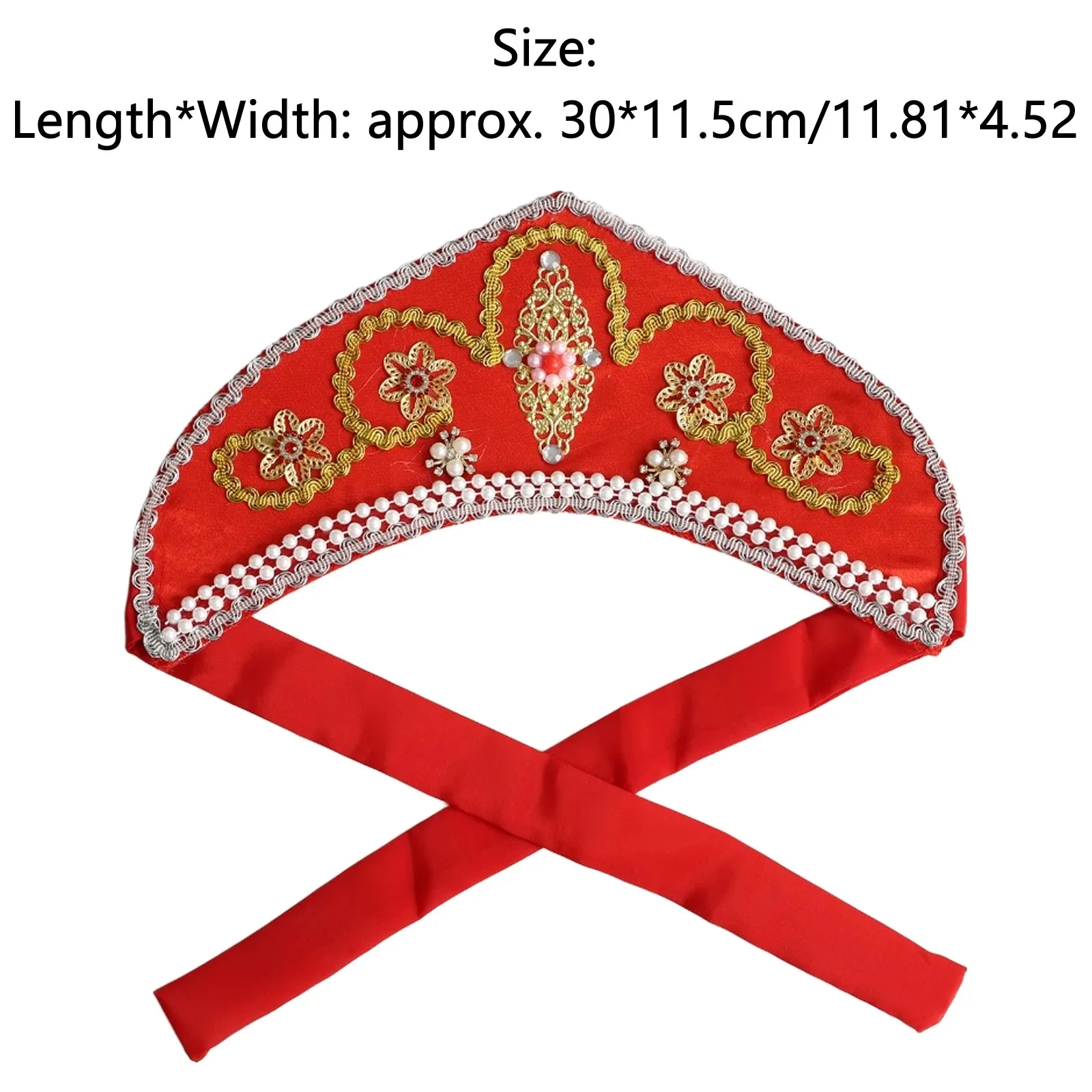 الروسية العرقية الأقلية أغطية الرأس النساء اليدوية للطي عقال عصر النهضة تيودور تاج الرقص الوطني مطرز غطاء الرأس الإيكان #4