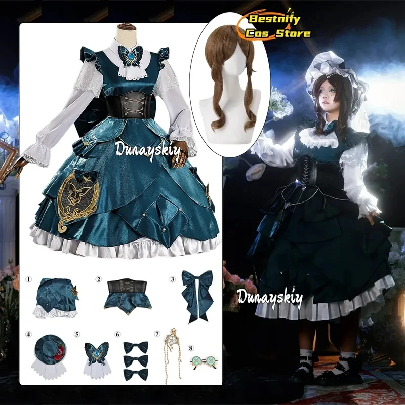

ABC123CosplayIdentity Ⅴ Gardener‌ Cosplay Costume Emma Woods Uniform Women Sweet Princess Puff Sleeve Y2k Lolita Dress3'd,5;h.9/