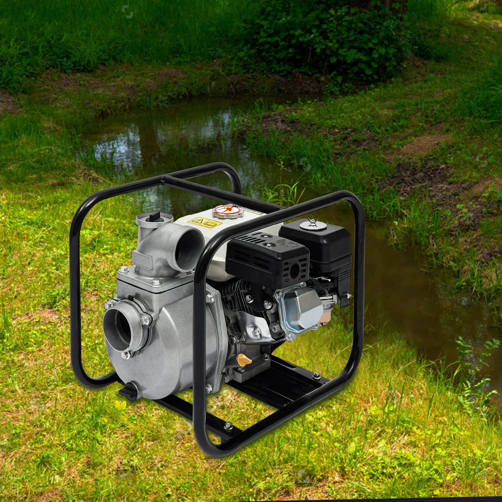 

7.5HP 210CC 3inch 60m³/h Portable Semi-trash Water Transfer Pump, 4 Stroke Gasoline Engine Water Pump 3600rpm,for Irrigation