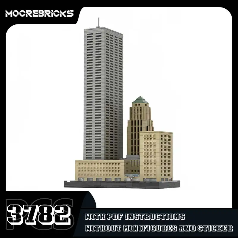 

Строительные блоки MOC-49481 Commerce корт уличный пейзаж, офис, архитектура, комплекс, DIY модели, блоки, творческие эксперты, игрушки, подарок для детей