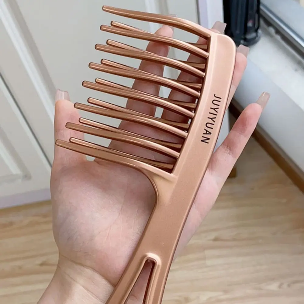 Anti-static Double Row Large Tooth Comb Fluffy Comb Household Wide Tooth Comb Styling Comb Curly Hair Hair Comb Home