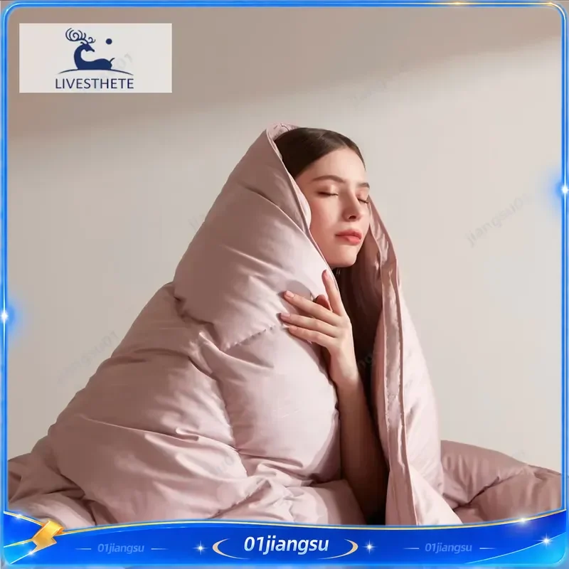 100% Goose Down Comforter Winter Warm 3D Bread Duvet All Season Quilt Twin Queen King Size 100% Cotton Shell Bedding for