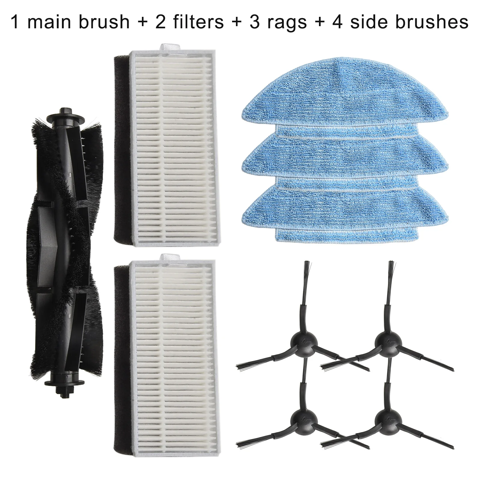 

Комплект аксессуаров и расходных материалов для пылесоса Medion X20 SW+ / MD 11415 MD 11500: основная и боковая щетки, фильтр, тряпка для влажной уборки