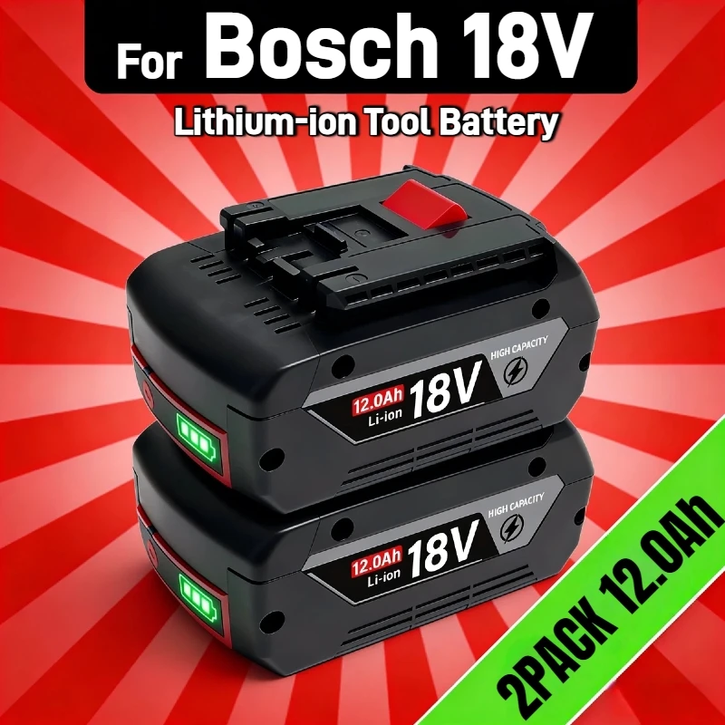 

100% original 18V battery, 8.0Ah 10.0Ah 12.0Ah, Suitable for Bosch 18v battery BAT609 BAT610 BAT611 BAT618 BAT620 replacement
