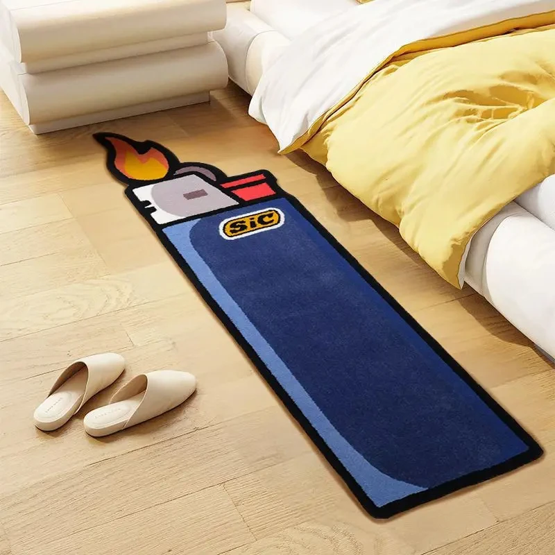 Tapis de poisson salé de dessin animé bleu VIKAMA, décoration d'intérieur douce et lavable, adapté aux chambres, aux entrées et aux cuisines