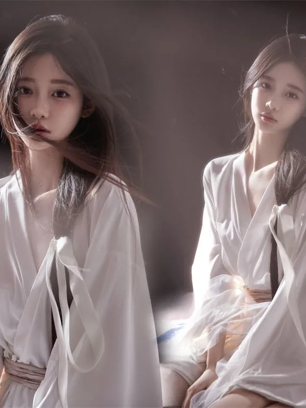 

White Outer Shirt Photography Costume Studio New Arrival Art Photo Atmosphere Cool Pure Desire Photography Young Girl