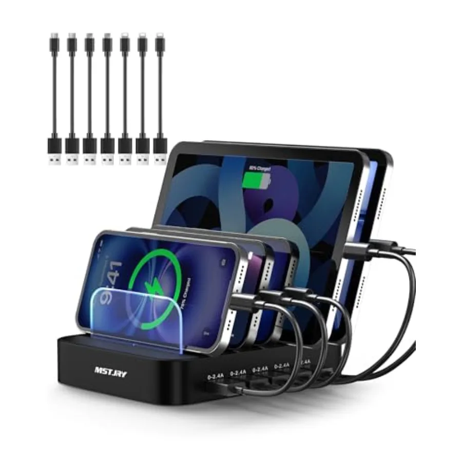 

Зарядная станция для нескольких устройств: 5-портовая зарядная станция с несколькими USB-A портами, органайзер для нескольких устройств, зарядная док-станция, разработанная для i