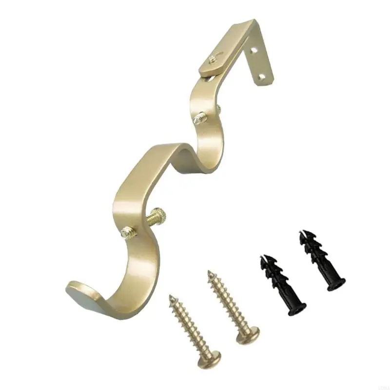  Double Curtain Rod Holder Adjustable 25mm Brackets Metal Construction Roman