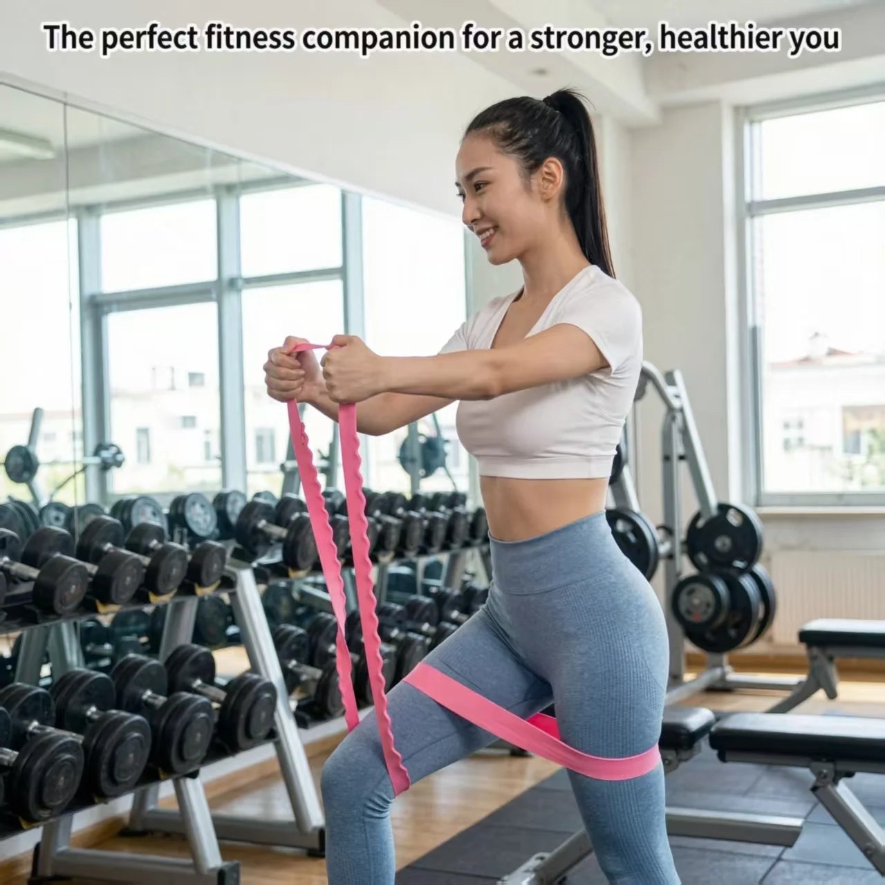Versatile Exercise Resistance Band for Yoga Pull Fitness Booty Strength Training Stretching Butt Lifting - AllInOne Workout Aid
