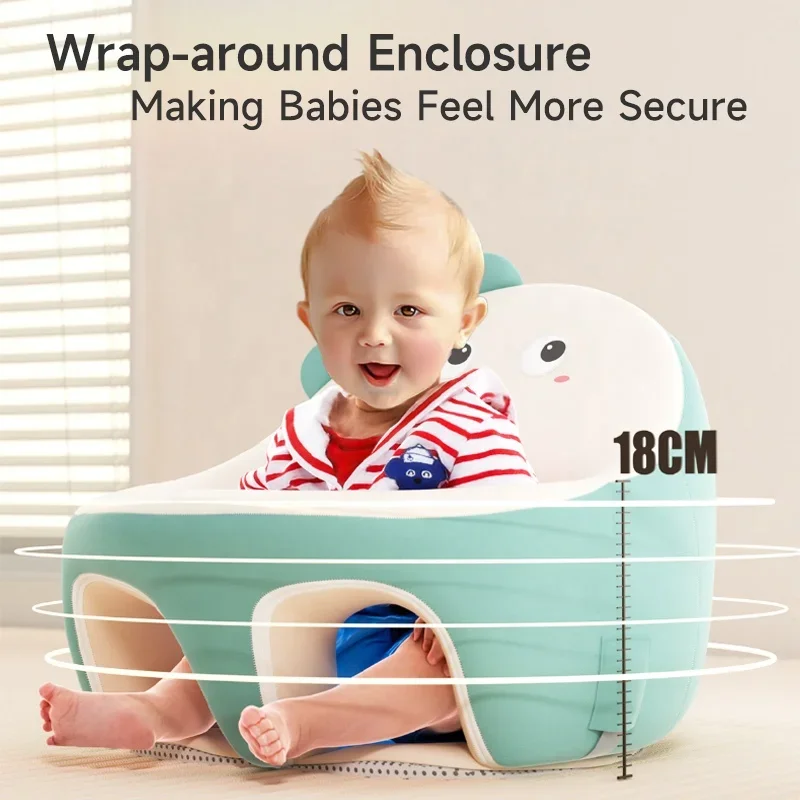 Baby Support Seat Sofa Plush Soft Animal Shaped Baby Learning to Sit Chair Baby Floor Seat for Sitting Up Comfy Toddler Sofa
