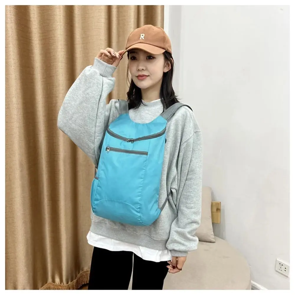 

Women Men Waterproof Water Resistant Packable Camping Outdoor Sport Unisex Handle Bag Travel Backpack Daypack Foldable Bag