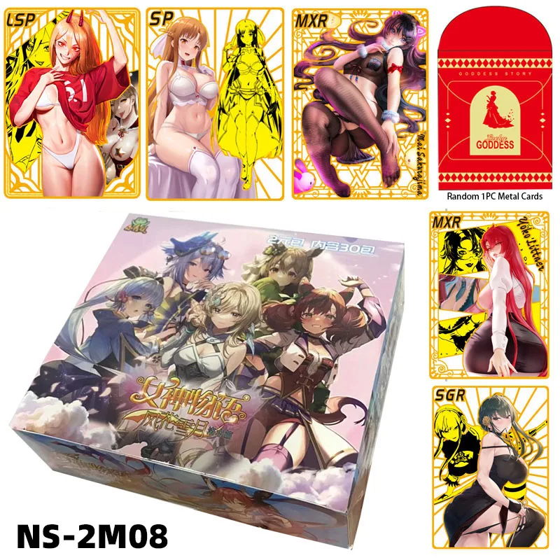 New Goddess Story NS-2M08 Booster Box Msr PTR Rare Card Anime Game Girl Party Swimsuit Bikini Feast Doujin Toys And Hobbies Gift