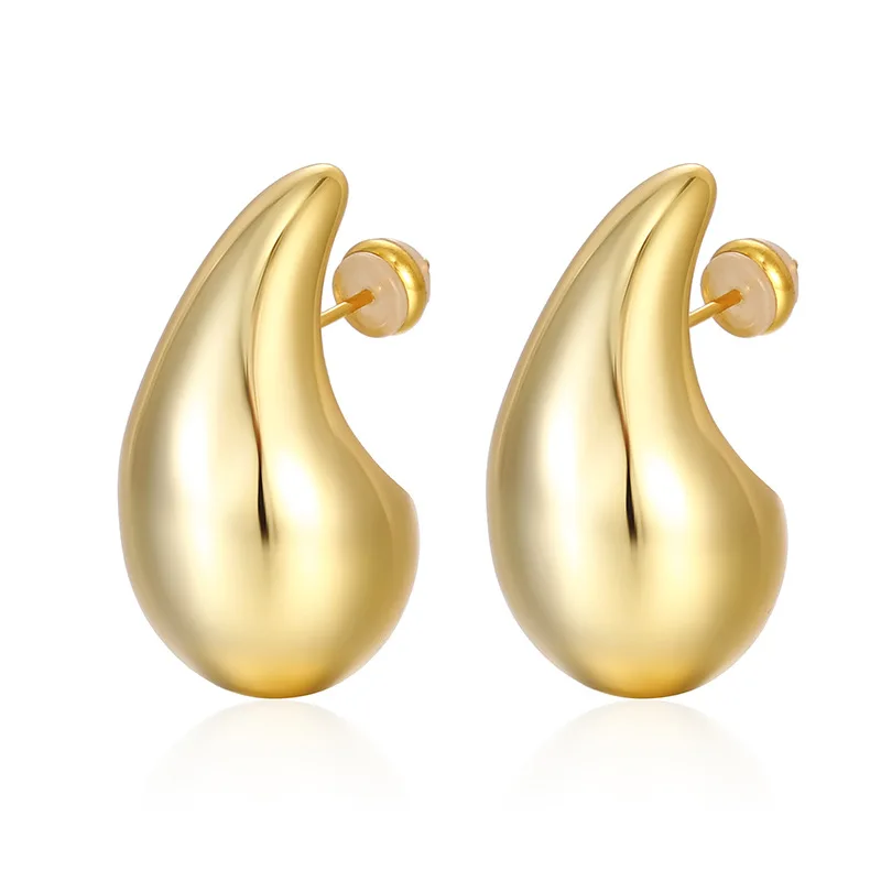 

High Quality Teardrop S925 Sterling Silver Post Hypoallergenic 18K Gold Plated Stud Earrings for Women