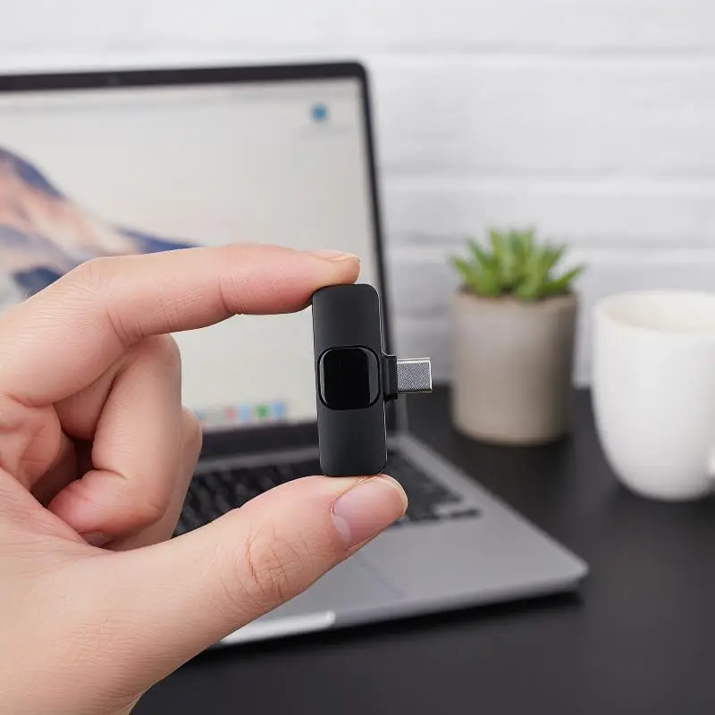 Compact K9 Wireless Lavalier Mic for High-Quality Audio Video Recording on Mobile Devices