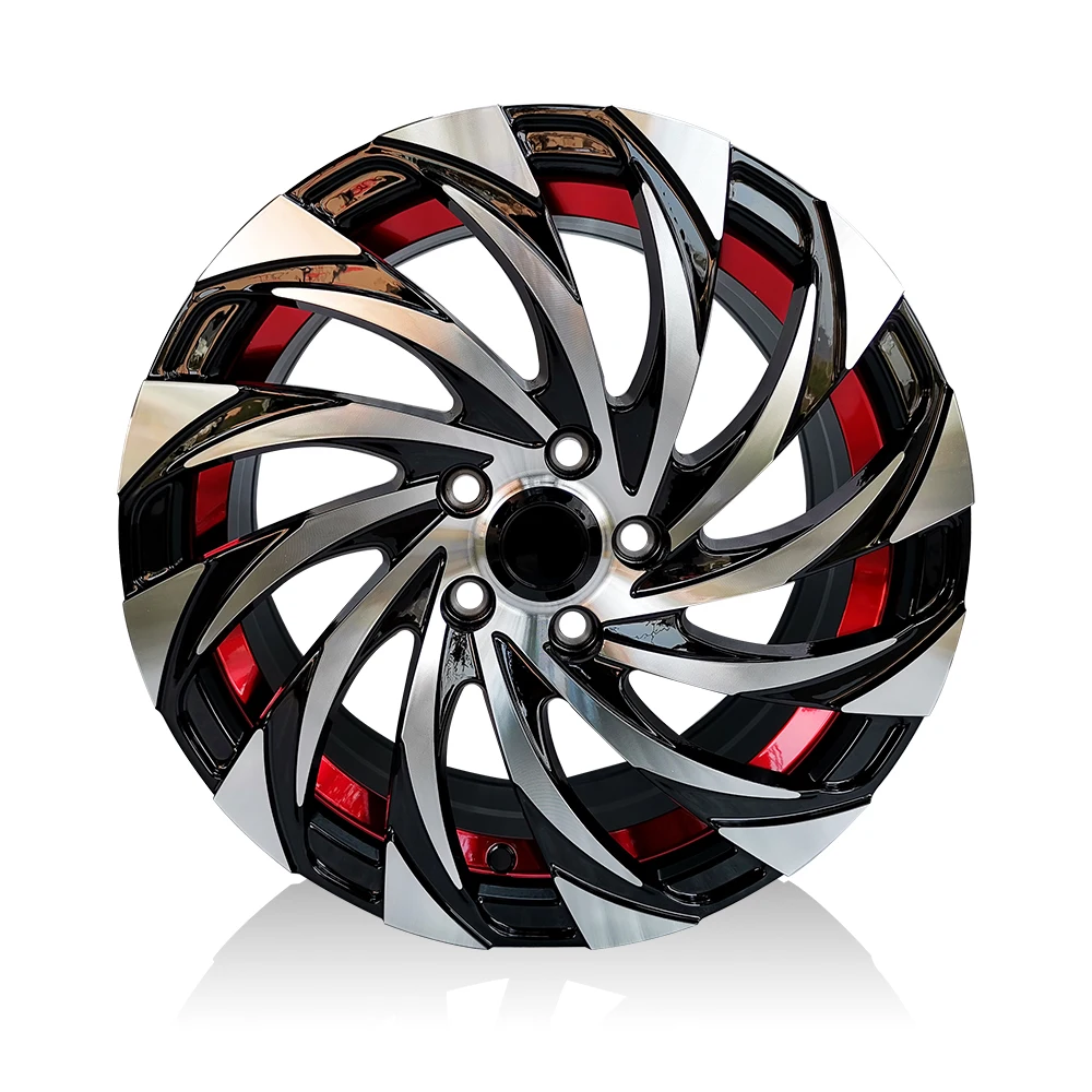 Customized Forged Wheels R18x8.5j PCD5x120 6061-T6 Aluminum Alloy Passenger Wheels Black With Red Off-road Wheel Rims