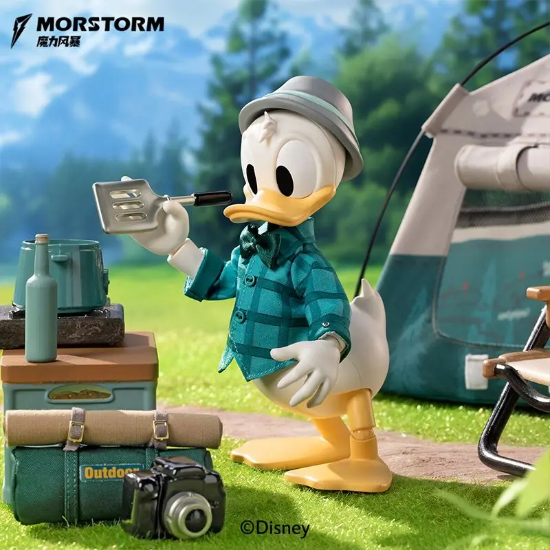 

Genuine MORSTORM Disney City Escape Plan Series Mickey Donald Duck Goofy Camping Tent Movable Action Figure Collectible ModelToy