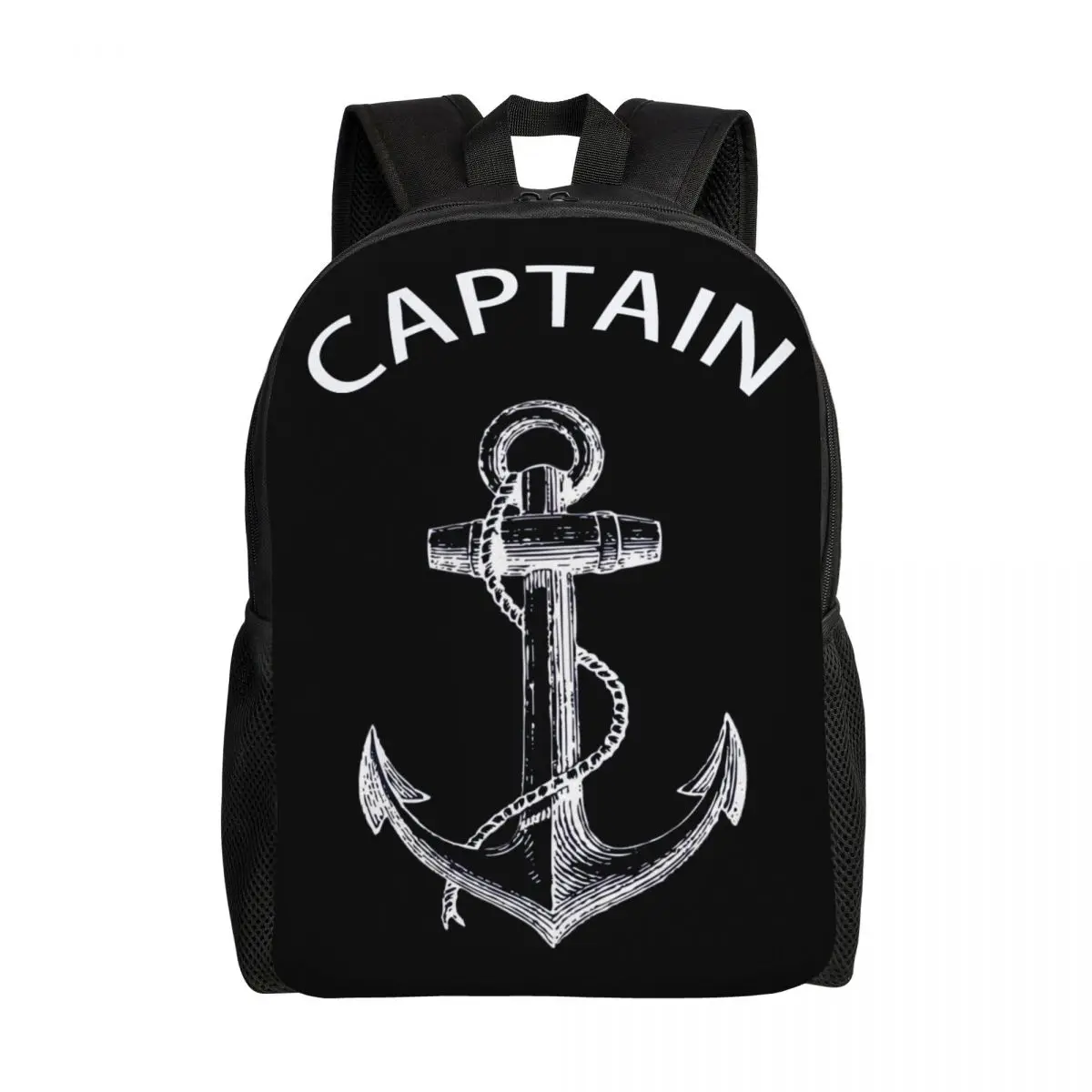 

Captain Anchor Backpacks for Men Women School College Student Bookbag Fits 15 Inch Laptop Nautical Sailor Adventure Bags