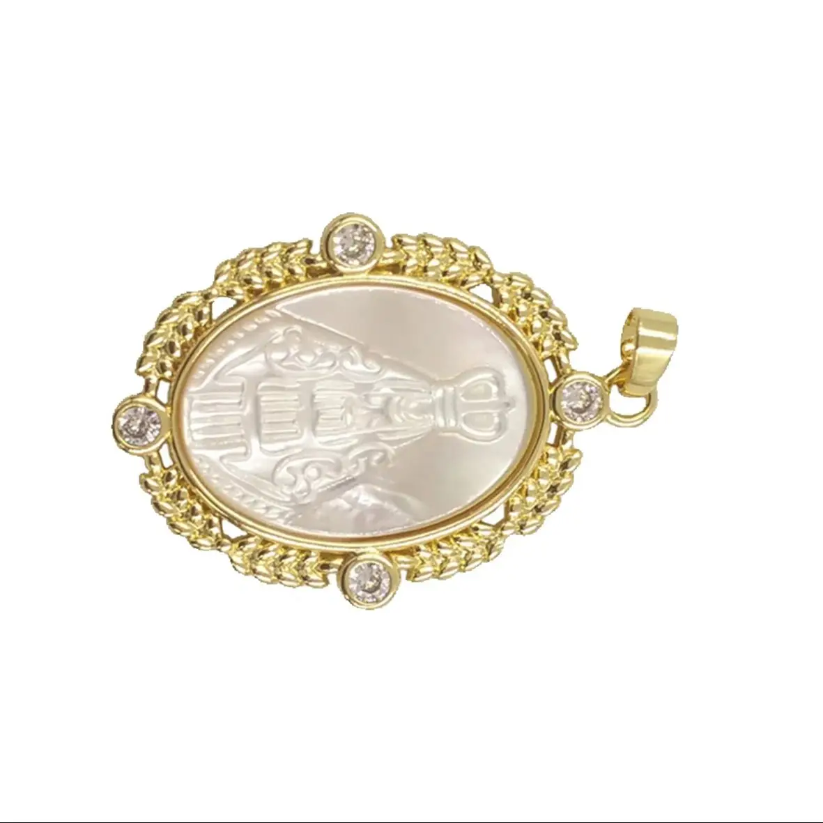 

WT-JP368 Модный религиозный кулон с позолоченным 18-каратным кубическим цирконом, покрытый для ожерелья, изысканные аксессуары для подвесок