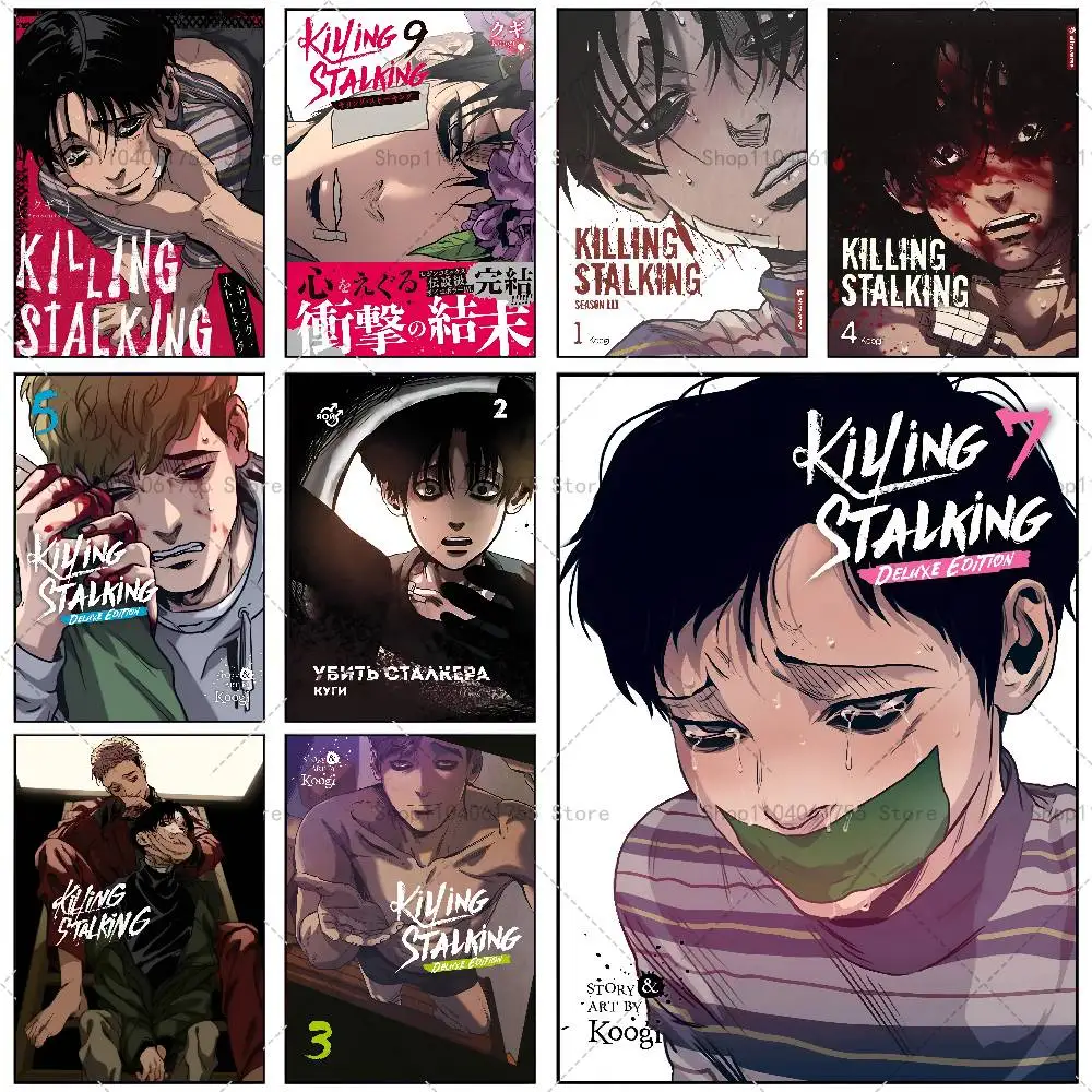 Killing Stalking Korean Manga Poster Self-adhesive Art Waterproof Paper Sticker Coffee House Bar Room Wall Decor