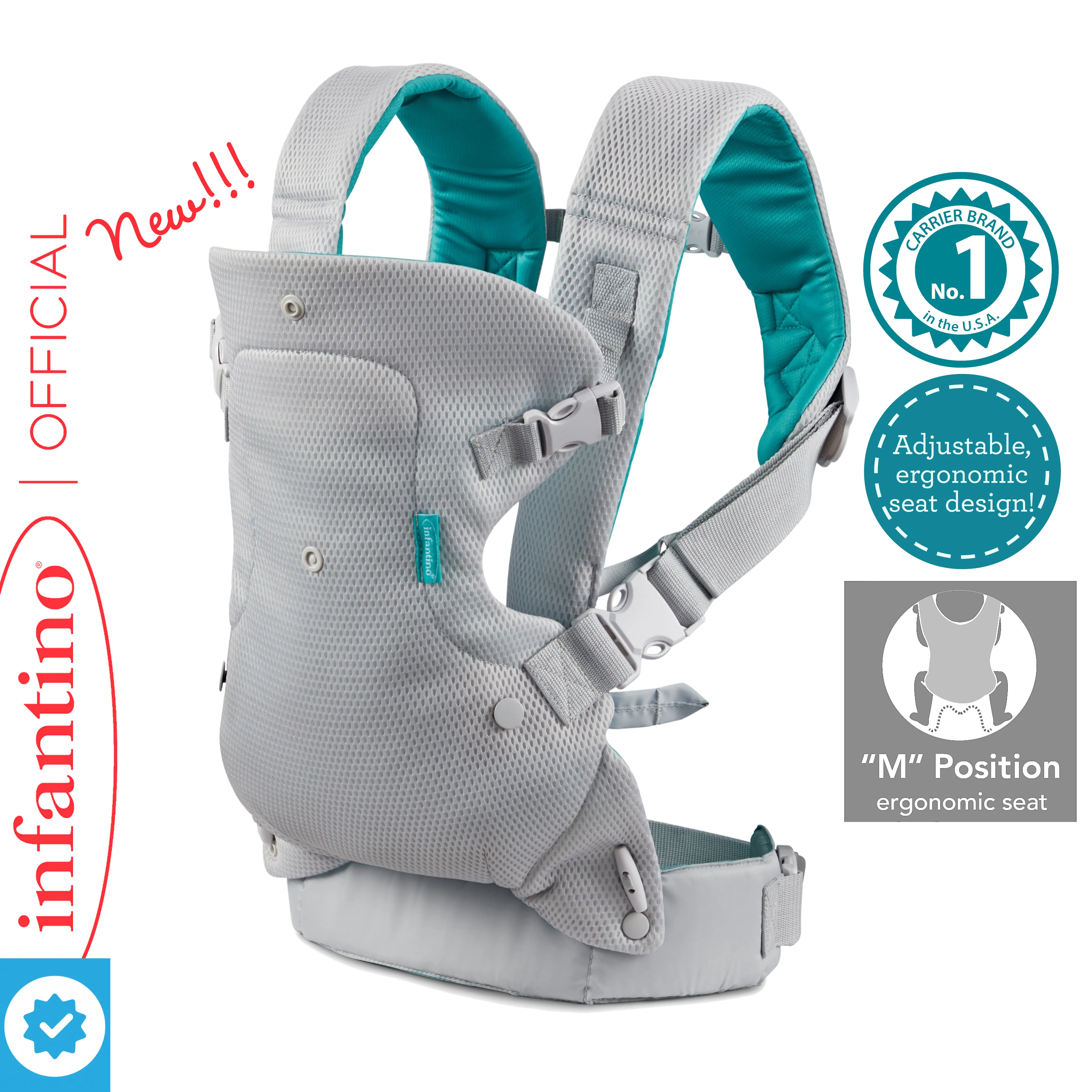 Four-in-one Baby Shoulder Strap with Baby Shoulders Infant Baby Carrier All Positions Sling Wrap Cool Air Mesh Cotton Backpack