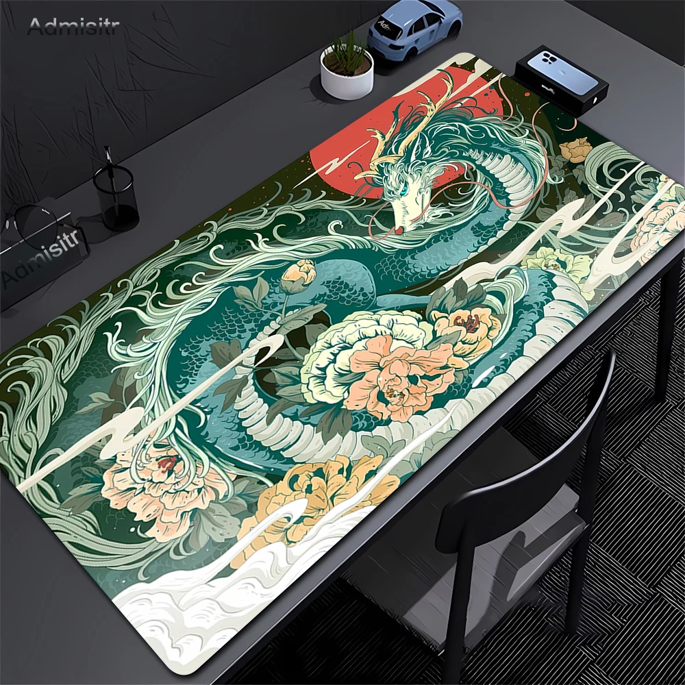 

HD Printing Large Desk Mat XXL Mouse pad Chinese Style Dragon Gaming Keyboard 40x90cm Rubber MousePad Extended protective Pads