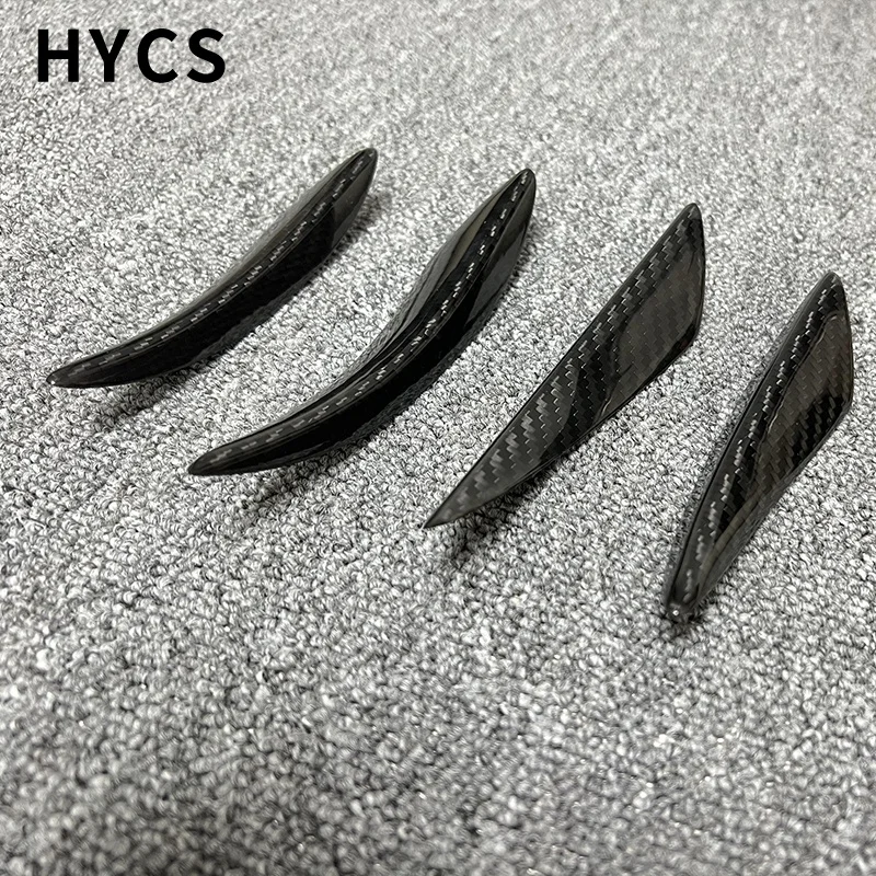 Car Exterior Accessories Real Carbon Fiber Body Spoiler Canards 4 piece set For Tesla Model3 ModelY modelX modelS