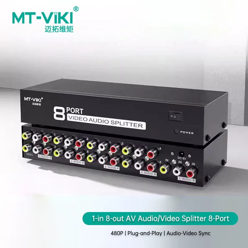 

MT-VIKI Rca AV аудио-видео разветвитель для приставки DVD-телевизора проектор HD синхронный выход MT-108AV