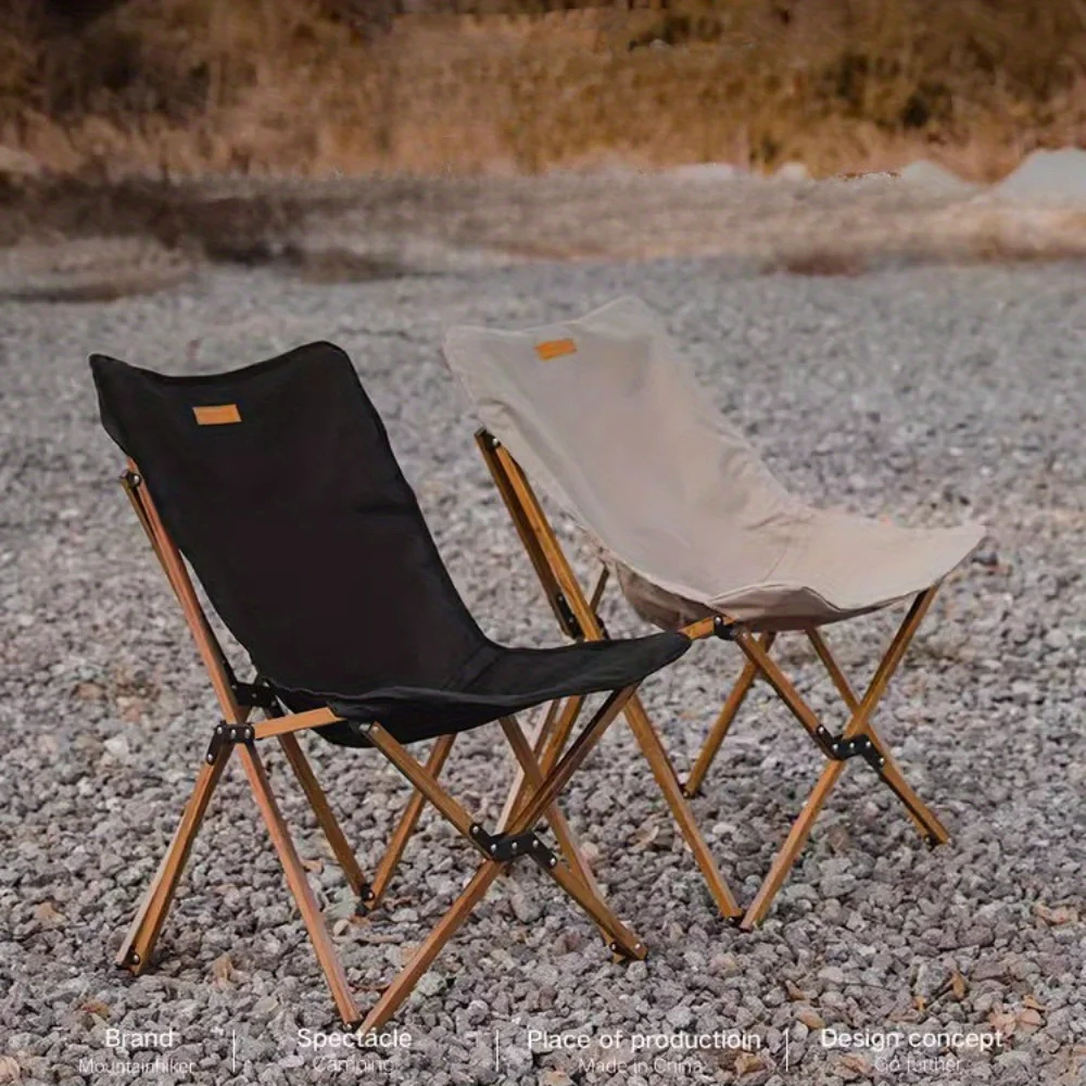 Kursi berkemah lipat, kursi ransel ringan dengan tas penyimpanan, cocok untuk hiking, berkebun, kursi pantai nordic