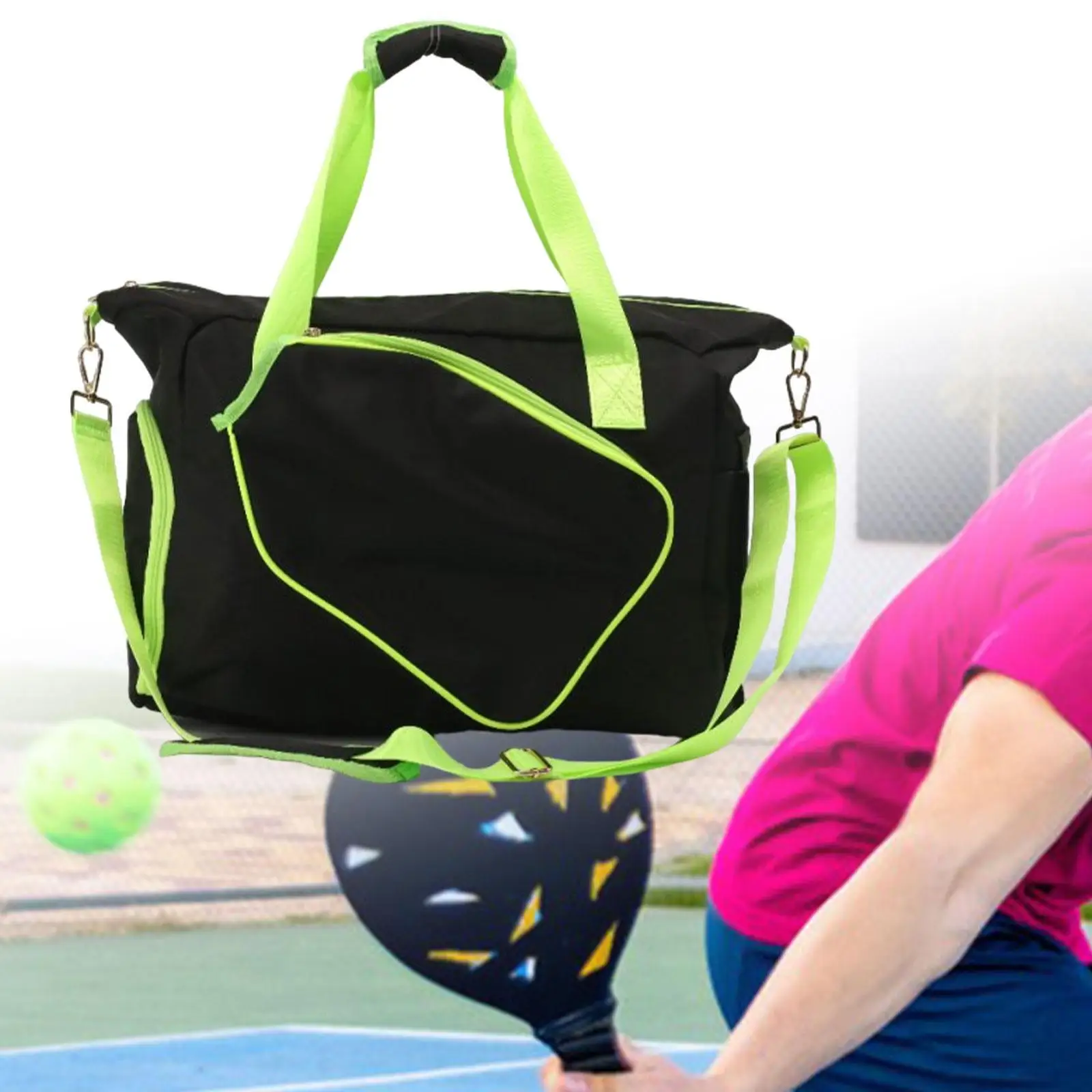 

Tennis Bag Tennis Racket Bag Water Resistant Zipper Closure Large Capacity for Adults with Strap Tennis Tote Badminton Bag