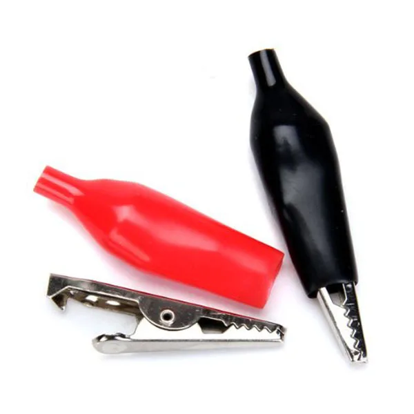

10Pairs Black Red Insulated Alligator Clips Nickel-Plated Steel Durable Test Leads Clamps Repair Cable Clips Alligator Clamps