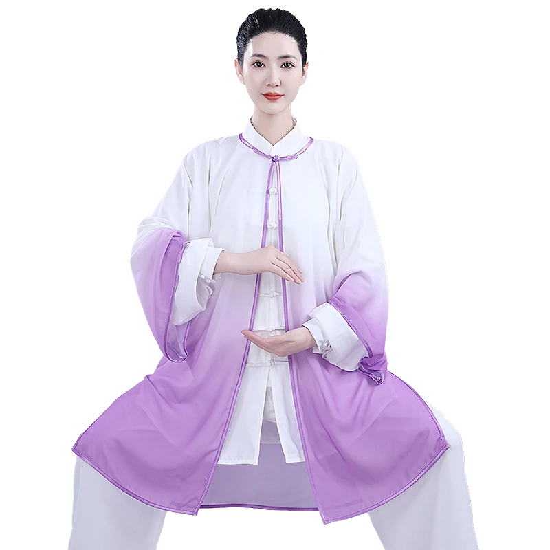 تاي تشي موحدة الصينية التقليدية تانغ دعوى الكونغ فو الملابس الووشو الكونغ فو ممارسة الملابس في الهواء الطلق سترة رياضية السراويل مجموعات #6