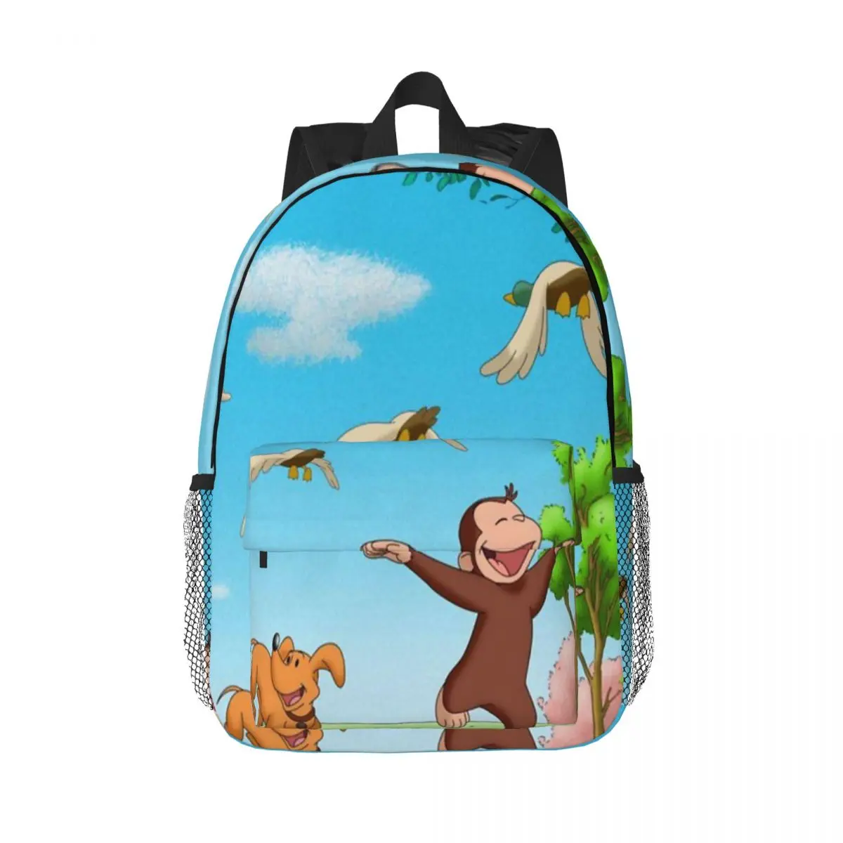 Curious George Backpacks Boys Girls Bookbag Casual Children School Bags Travel Rucksack Shoulder Bag Large Capacity