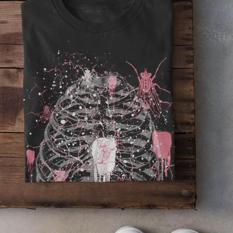 

Grunge Clothing Ribs T Shirt Mall Goth Trad Strange Unique S Pastel Dark Academia Weird Surreal Punk