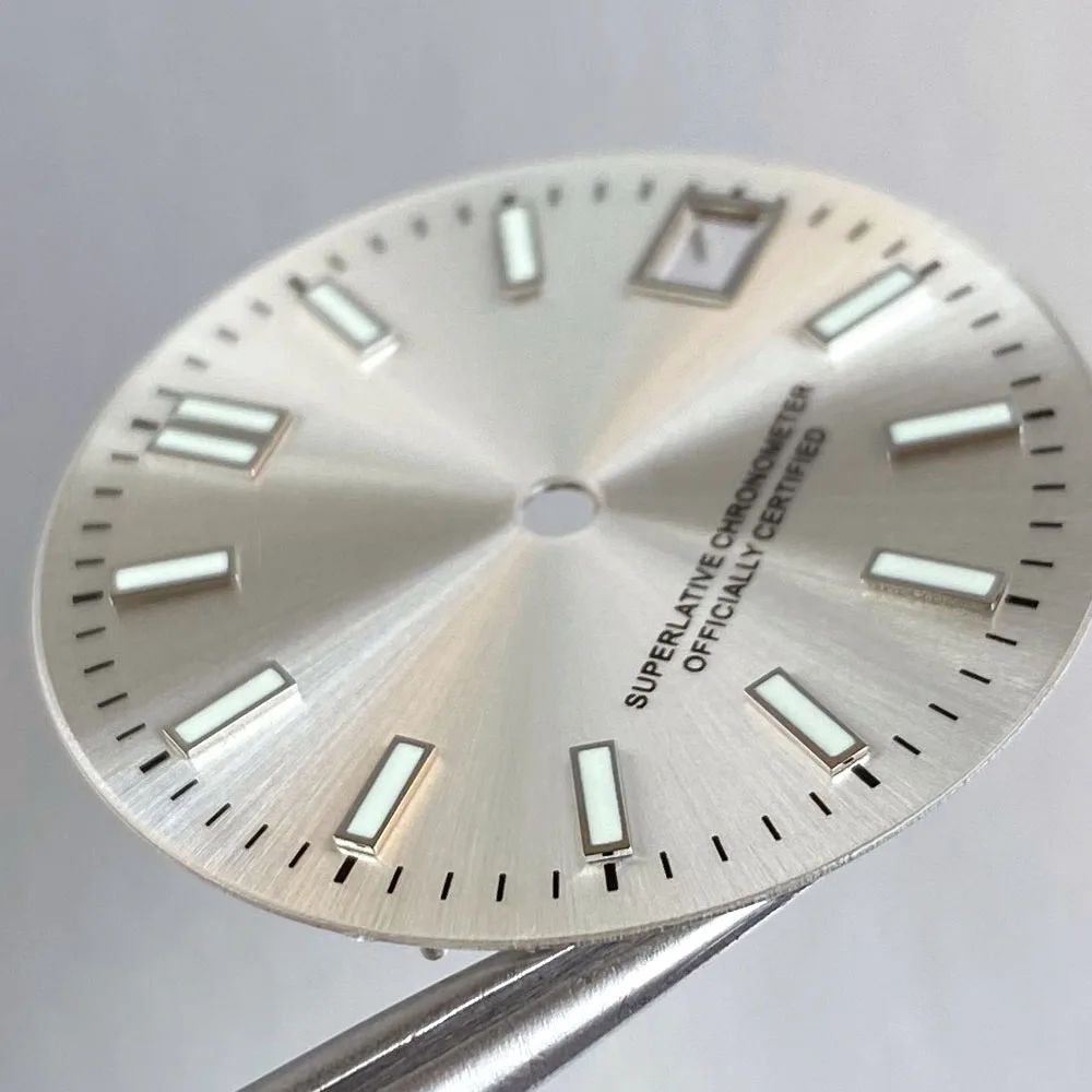 MOD Sterile 29mm Watch Dial Face Hands Set Luminous Black Blue Silver Orange Fit NH35 NH36 Movement Men Watch Accessories Part