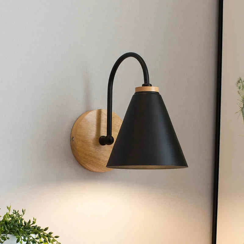 Imagem -02 - Nordic Wooden Macaron Wall Lamp Minimalista Minimalista Adequado para Luminárias Decorativas Modernas Quarto de Estudo e Sala de Jantar