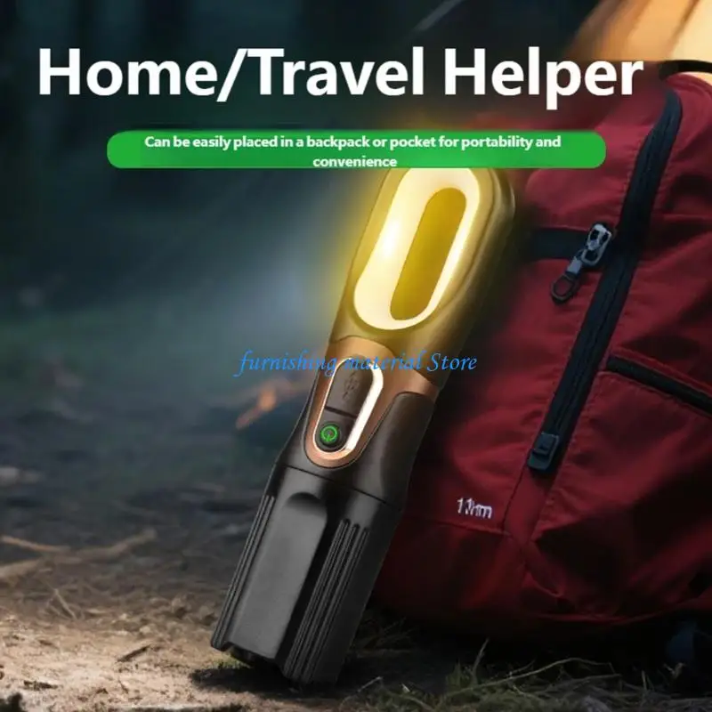 Y5GD ABS Flashlight Waterproof Shockproof Design Camping Light With 800mAh Battery For Outdoor Adventures