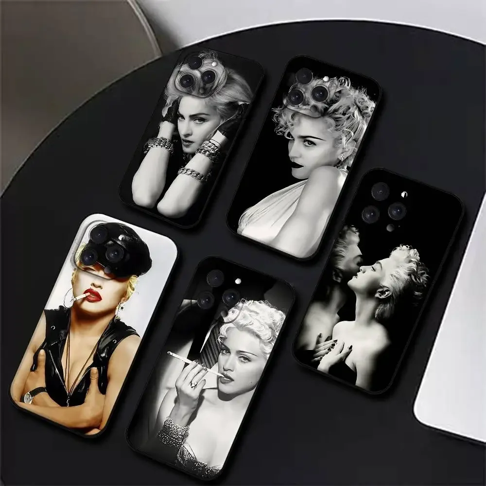 1980s M-Mad-onna-S Phone Case Phone Case For Iphone 17 16 15 11 13 14 Pro Max X Xr Xs Max 12mini Black Shell Cover Case