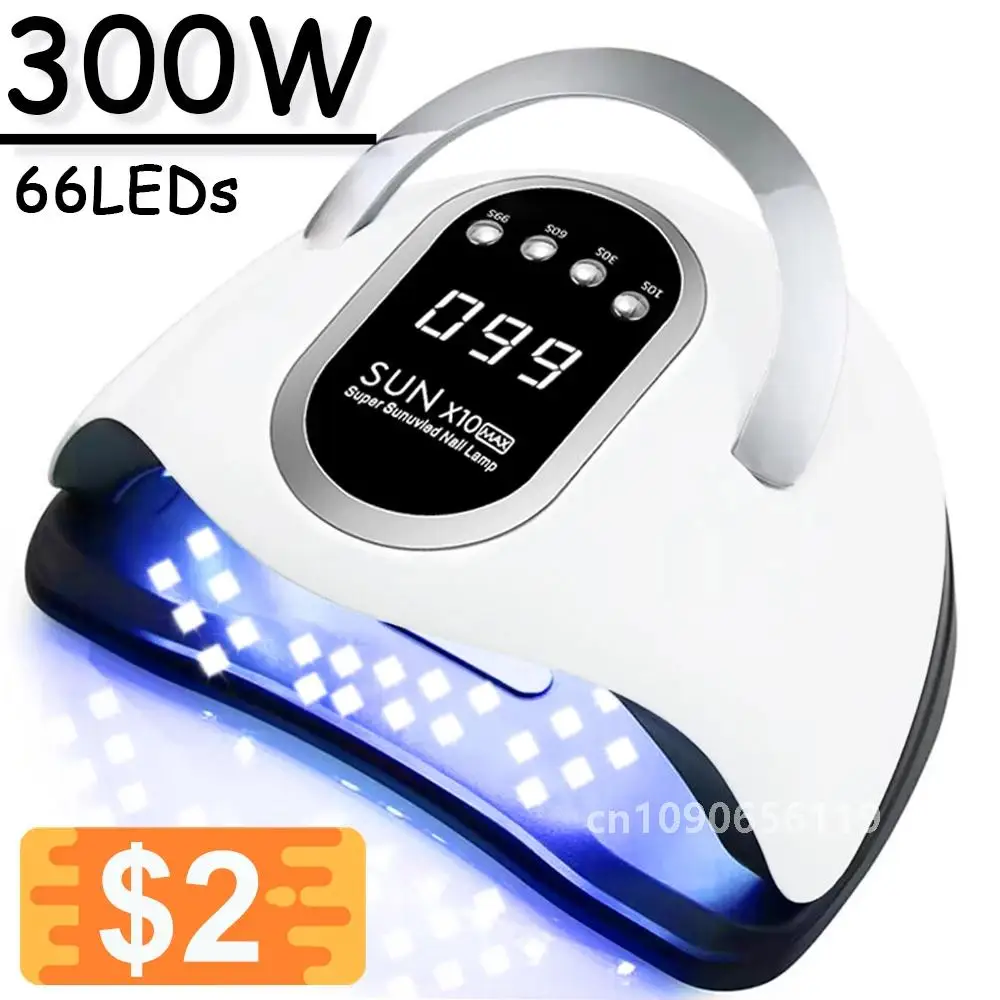 300 W Professionele Nageldroger Lamp Voor Manicure Krachtige UV Gel Nagellamp 66 LEDs Automatische Sensing Gel Polish drooglamp