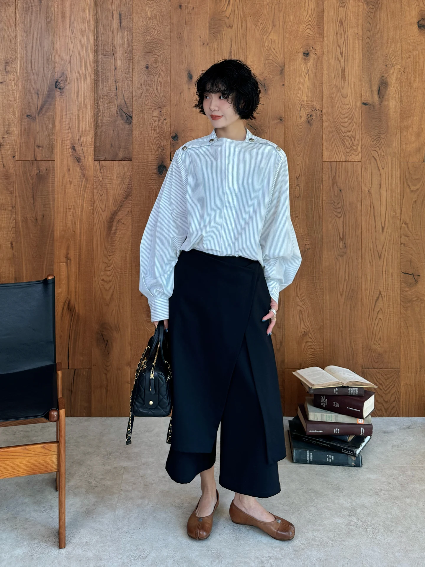 

Buue Evening Light Stripe Design Loose Long Sve Women's irt Faionable Korean Sle Casual Cotton Breathable Top