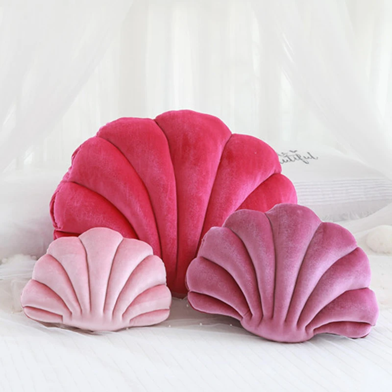 Seashell Decorative Pillow   Sea Shell Shaped Throw Pillow Decorative Pillows For Bed Couch Home Office Decor