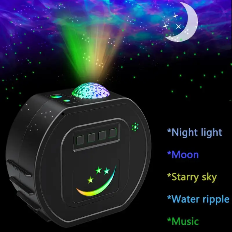 Christmas Decoration Projector Night Light Music Starry Sky Atmospher Lamp Ocean Water Waving LED Smart Control Projector Lamp